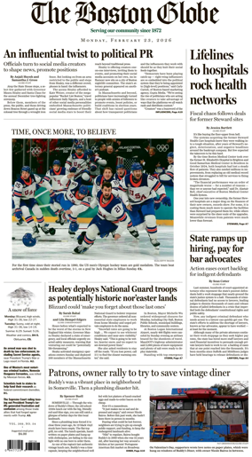 Cover of The Boston Globe