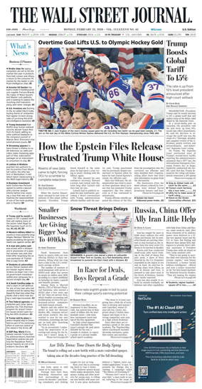 Cover of The Wall Street Journal