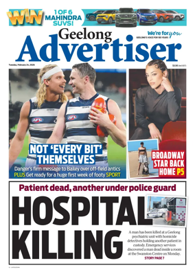 Cover of Geelong Advertiser