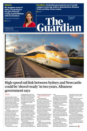 Cover of The Guardian Australia