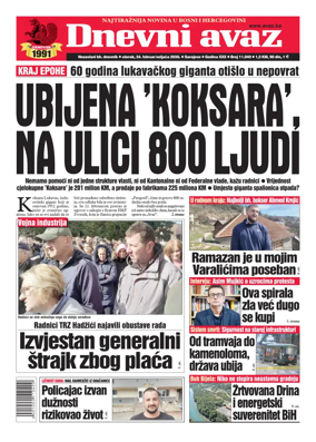 Cover of Dnevni avaz