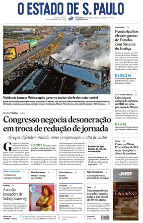 Cover of O Estado de S. Paulo