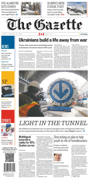 Cover of Montreal Gazette