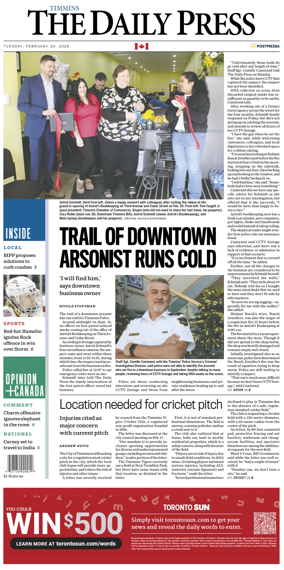 Cover of The Daily Press (Timmins)