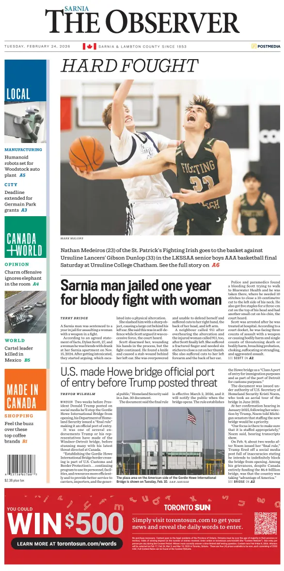 Cover of The Observer (Sarnia)