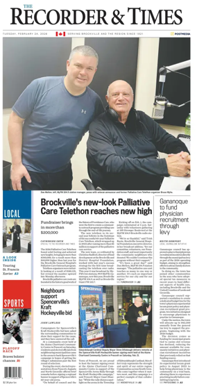 Cover of The Recorder & Times (Brockville)