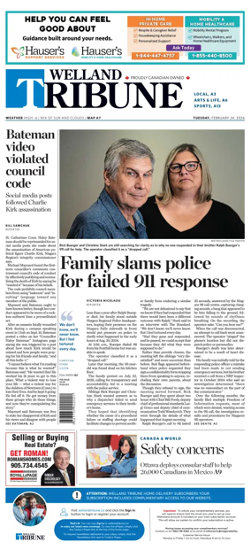 Cover of The Welland Tribune