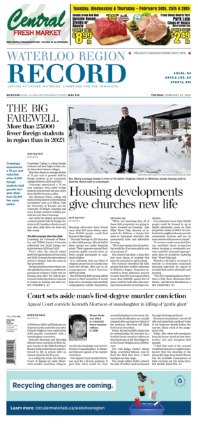 Cover of Waterloo Region Record