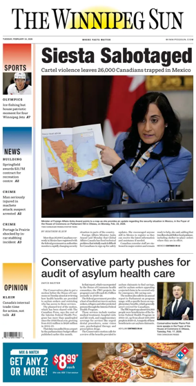 Cover of Winnipeg Sun