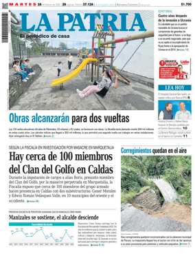 Cover of La Patria (Colombia)