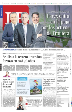 Cover of La Republica (Colombia)