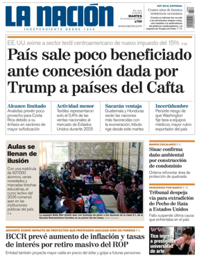 Cover of La Nacion (Costa Rica)