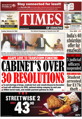 Cover of Times of Eswatini