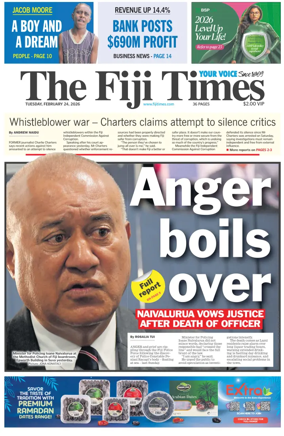 Cover of The Fiji Times