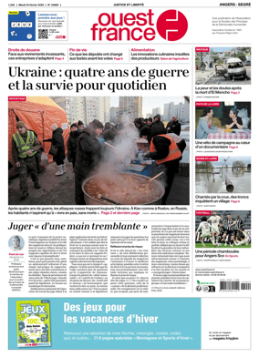 Cover of Ouest France (Angers / Segre)