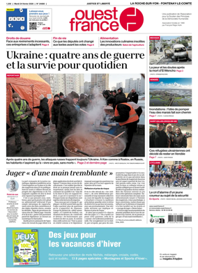 Cover of Ouest France (La Roche-sur-Yon - Fontenay-le-Comte)