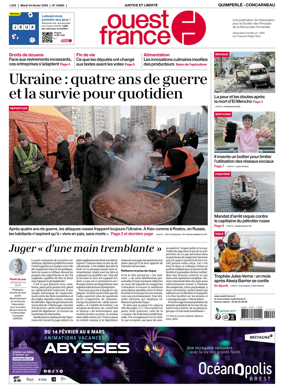 Cover of Ouest-France (Quimperle Concarneau)