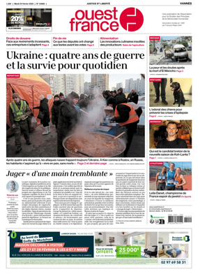 Cover of Ouest France (Vannes)