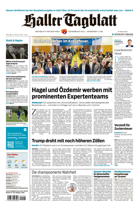 Cover of Haller Tagblatt