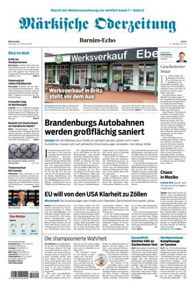 Cover of Markische Oderzeitung Eberswalde