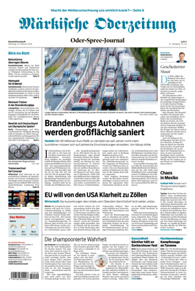 Cover of Markische Oderzeitung Eisenhuttenstadt