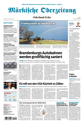 Cover of Markische Oderzeitung Oderland-Echo