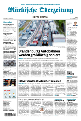 Cover of Markische Oderzeitung Spree-Journal