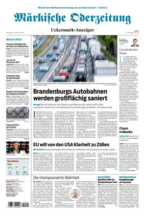 Cover of Markische Oderzeitung Uckermarkanzeiger