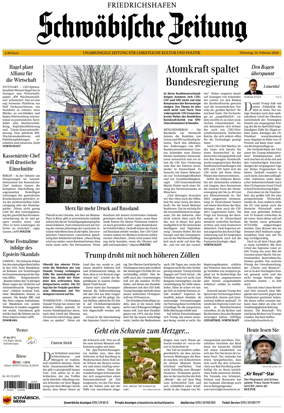 Cover of Schwabische Zeitung (Friedrichshafen)