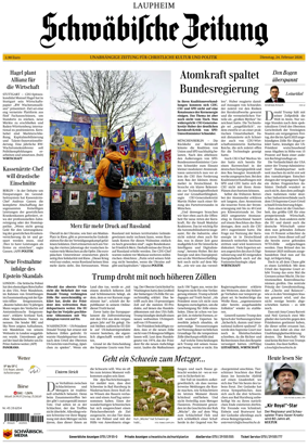 Cover of Schwabische Zeitung (Laupheim)