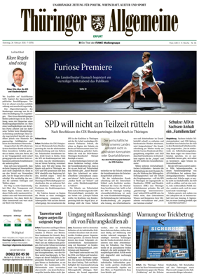 Cover of Thuringer Allgemeine (Erfurt)