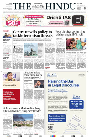 Cover of The Hindu (Kolkata)