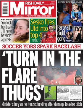 Cover of Irish Daily Mirror