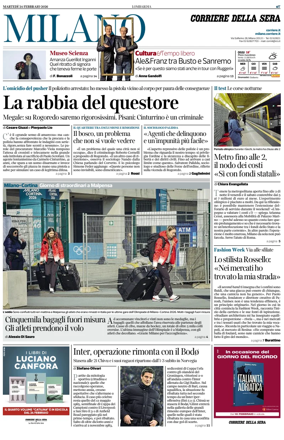Cover of Corriere della Sera (Milano)
