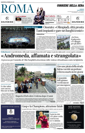 Cover of Corriere della Sera (Roma)