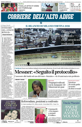 Cover of Corriere dell'Alto Adige