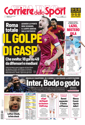 Cover of Corriere dello Sport (Lazio)