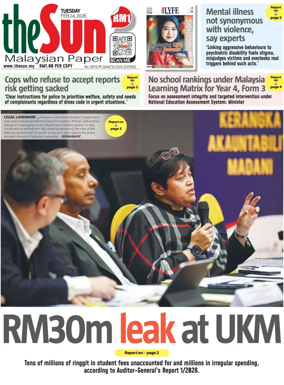 Cover of The Sun (Malaysia)
