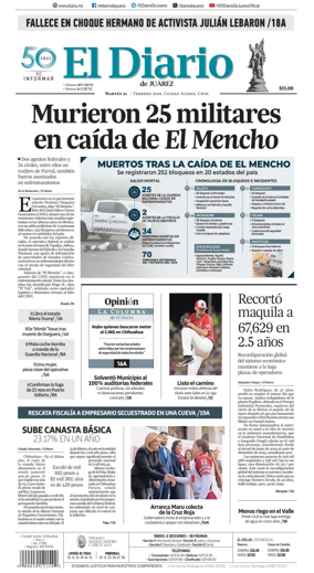 Cover of El Diario de Juarez