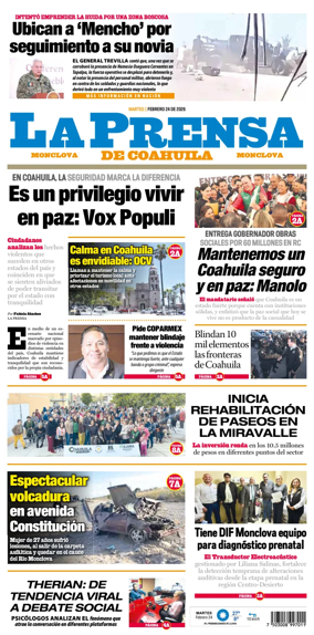 Cover of La Prensa de Coahuila