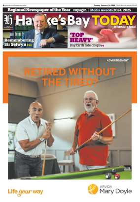Cover of Hawke's Bay Today