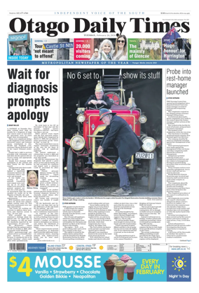 Cover of Otago Daily Times