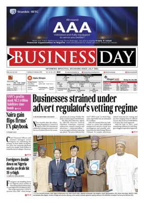 Cover of Business Day (Nigeria)