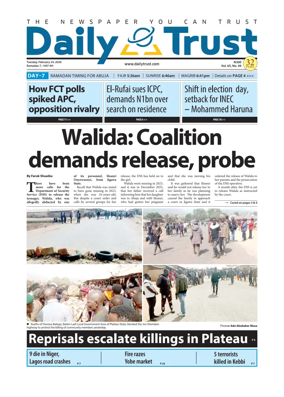 Cover of Daily Trust