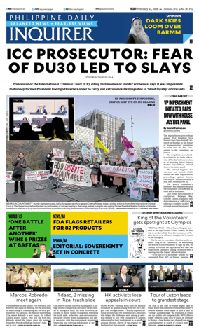 Cover of Philippine Daily Inquirer