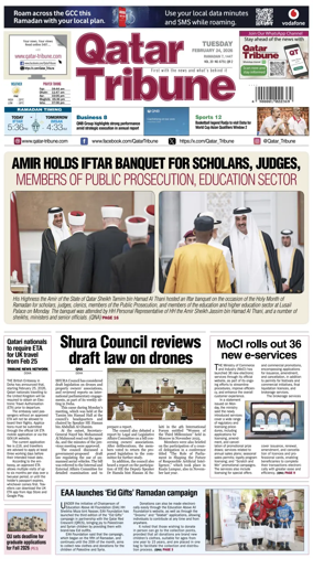 Cover of Qatar Tribune