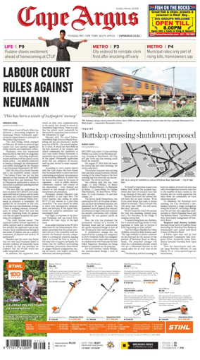 Cover of Cape Argus (PM Edition)