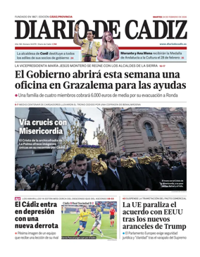 Cover of Diario de Cadiz