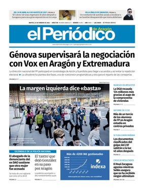 Cover of El Periodico Aragon