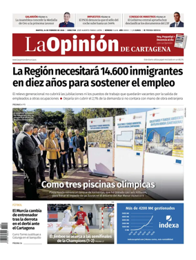 Cover of La Opinion de Murcia (Cartagena)